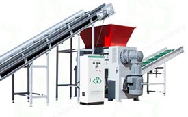 噸包袋撕碎，塑料垃圾桶撕碎，雙軸撕碎機，剪切式撕碎機